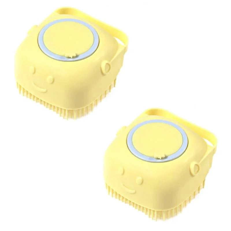 💥 🧼🧼Bathroom 🐶Horse Dog Cat🐱 Bath Brush Massage Gloves Soft Safety Silicone Comb Pet Accessories❤️