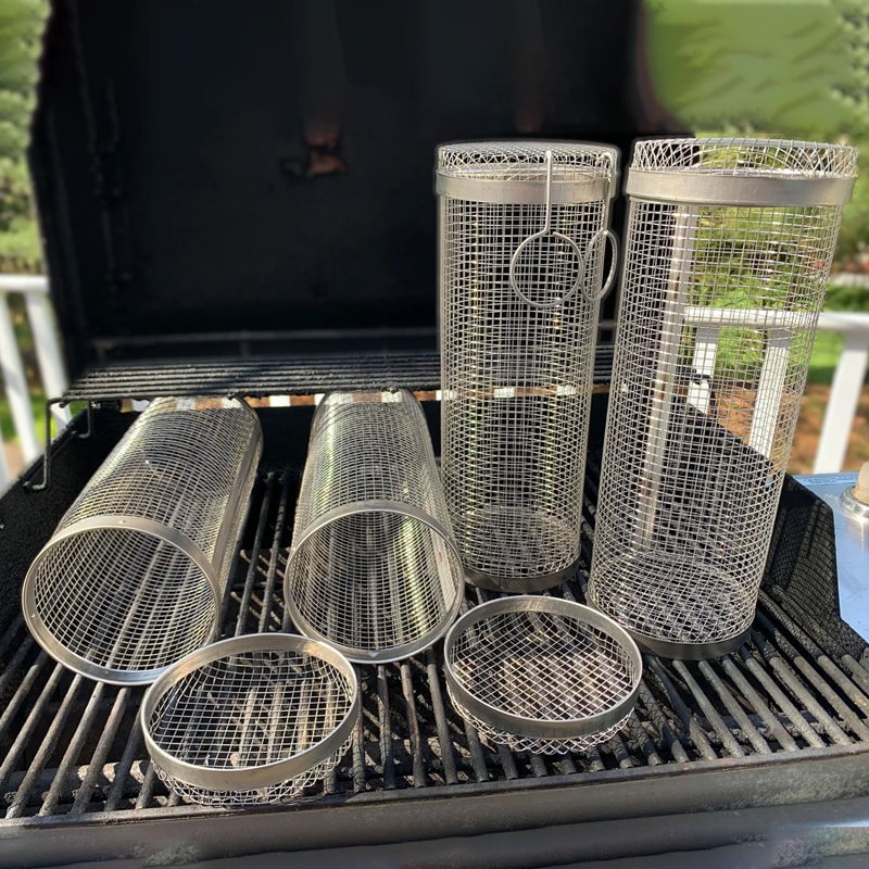 🔥 Rolling Grilling Basket